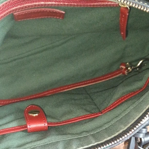 Dooney & Bourke Red and Black Satchel - Picture 10 of 11